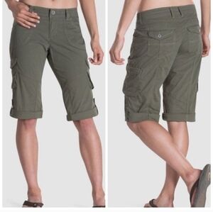 Kuhl Kontra Roll Up Shorts Olive Green Size 12